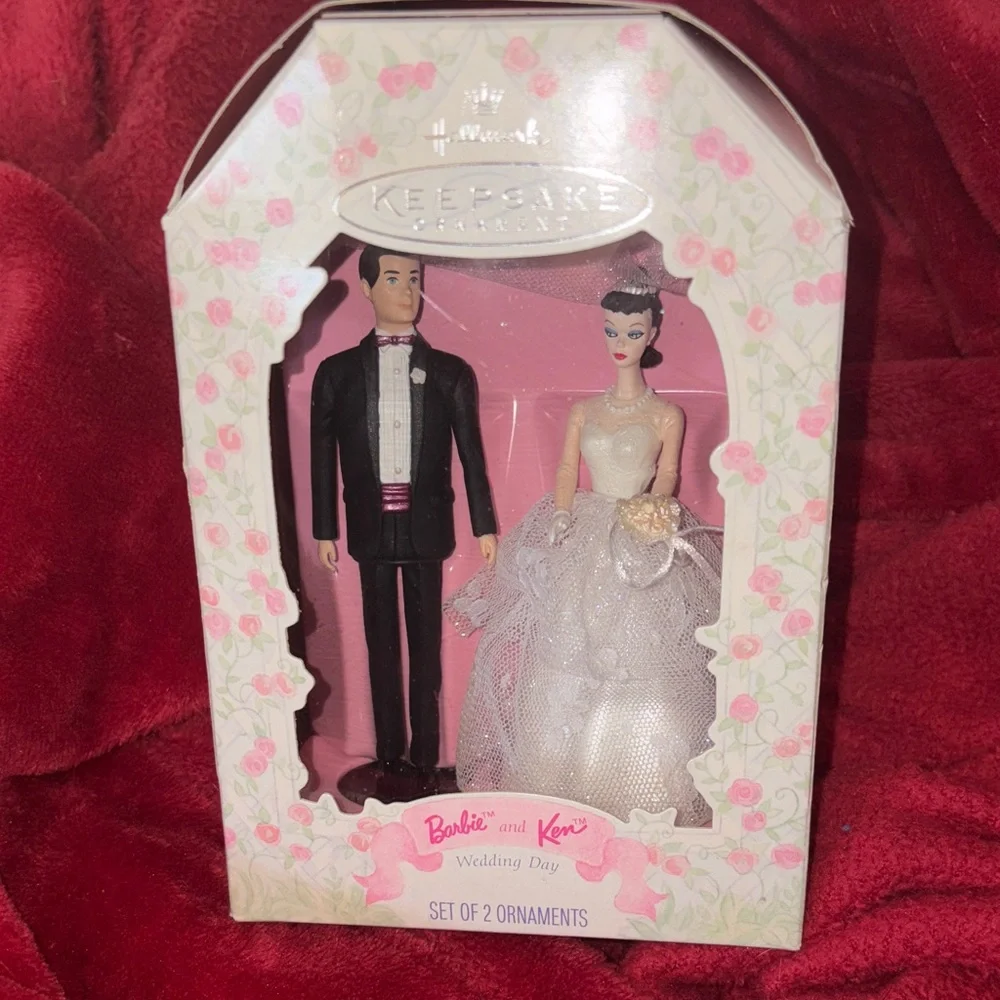 Hallmark Keepsake Barbie and Ken “Wedding Day” Ornaments - Black and White
